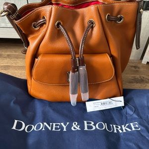 Dooney & Bourke Portafino Drawstring Bucket Bag in Desert